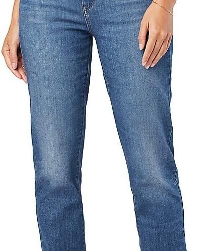 Women's  Mid-Rise Straight Jeans (Also Available in Plus)