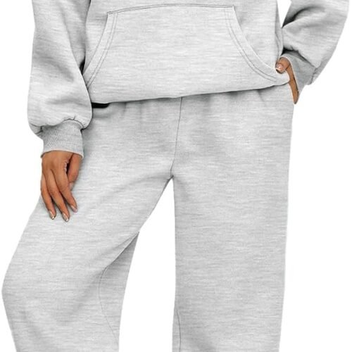 Womens 2 Piece Lounge Sweatsuit Fall Fashion Matching Sweat Sets | Oversized Fall Hoodies & Baggy Jogger Sweatpants Fashion  Outfits