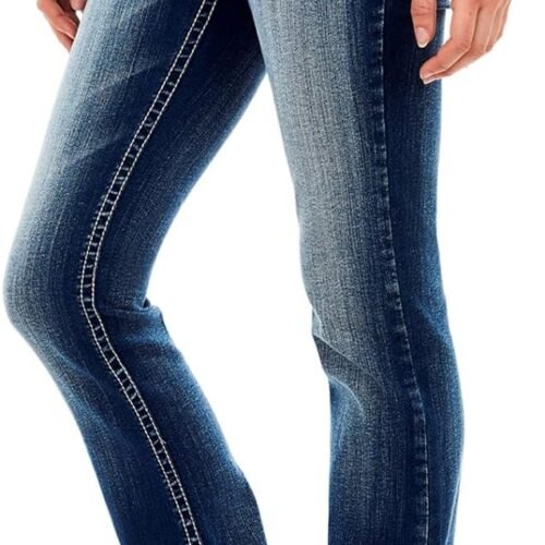 Curvy Bootcut Jeans for Women, Mid-Rise Insta Stretch Denim, Size-Inclusive Juniors Jeans